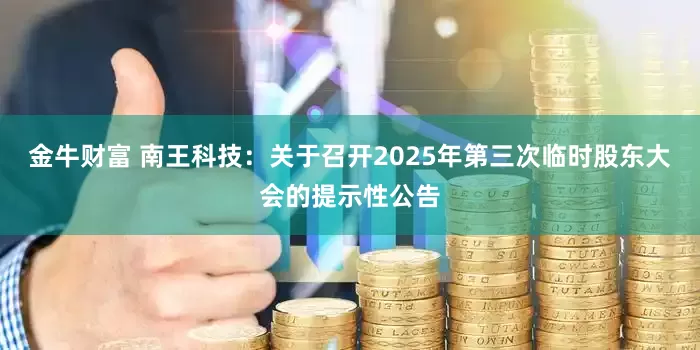 金牛财富 南王科技：关于召开2025年第三次临时股东大会的提示性公告
